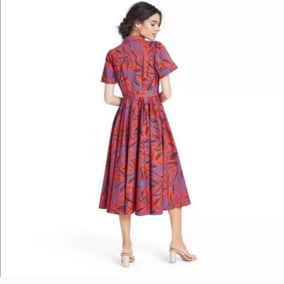 Alexis x Target Tropical Leaf Button Front Shirt Dress - Picture 2 of 14
